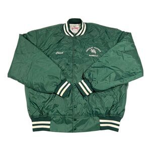 Vintage Game Sportswear Satin Green Rams Baseball Jacket‎ XXL Made In USA